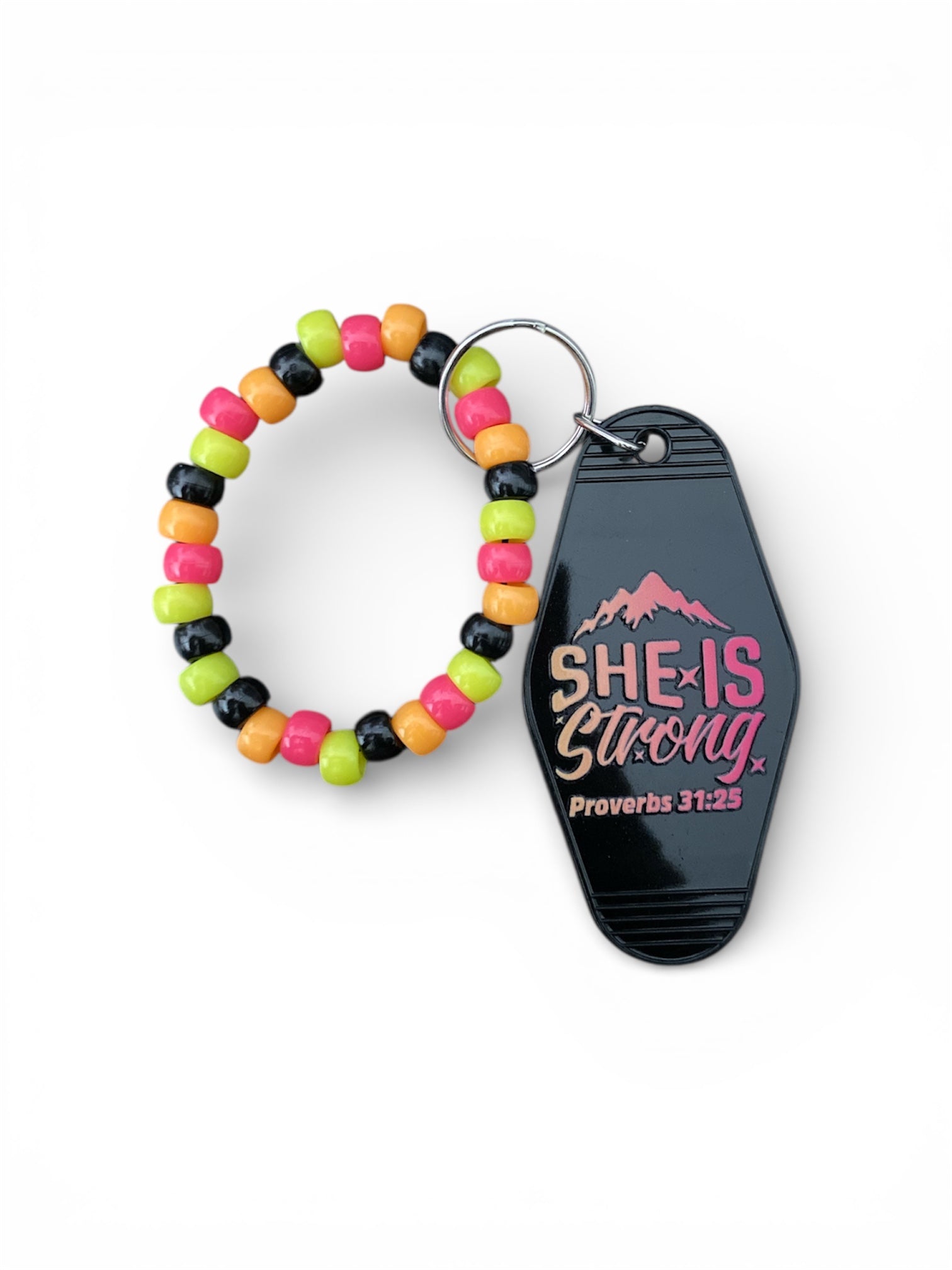 She is strong keychain