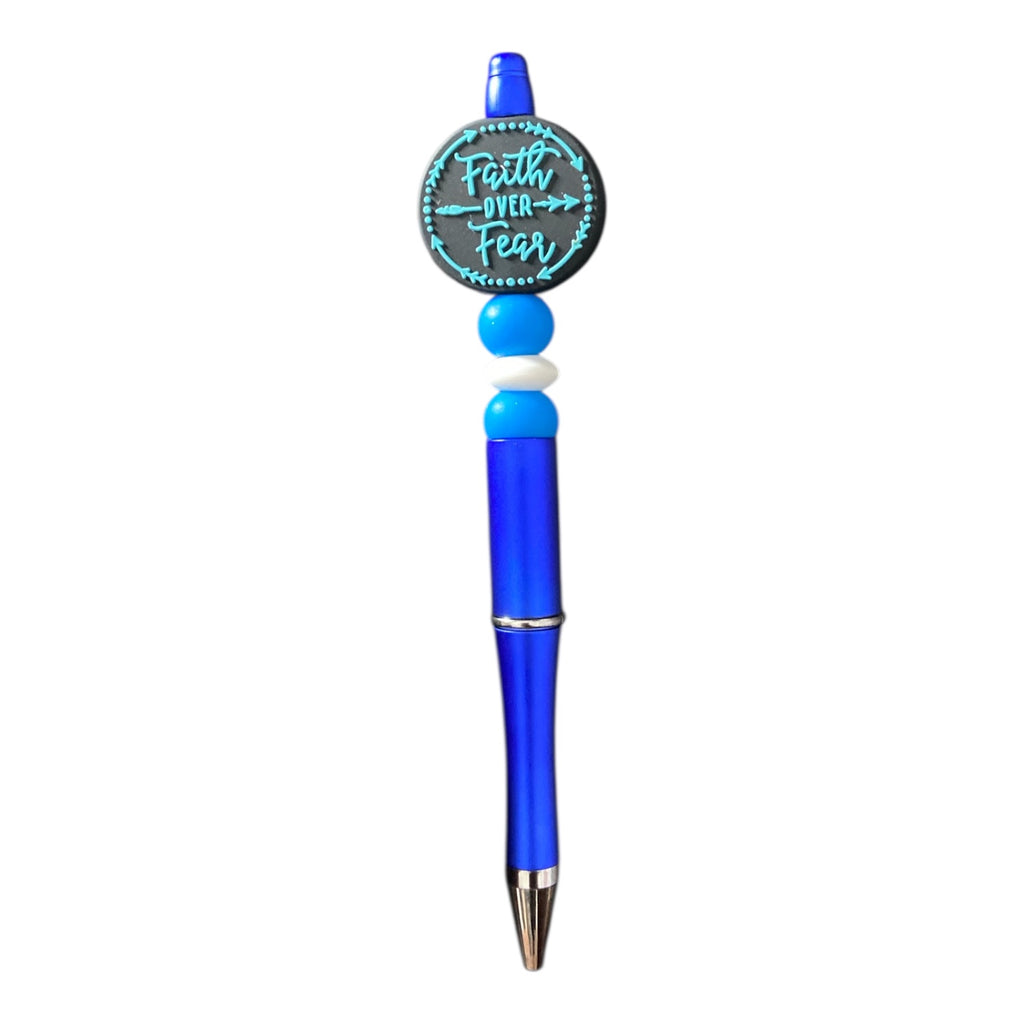 Faith over fear beaded pen