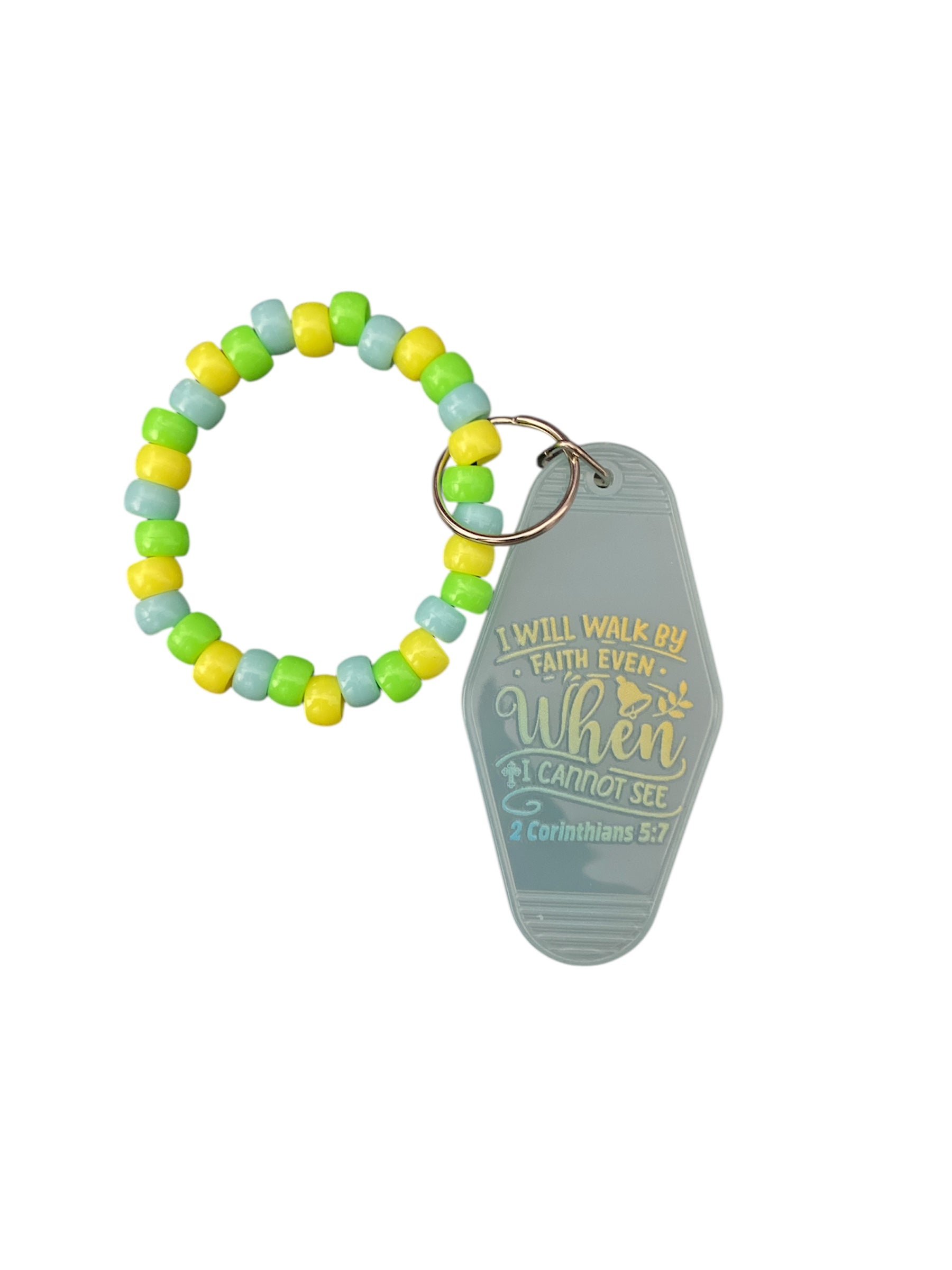 Walk by faith  keychain