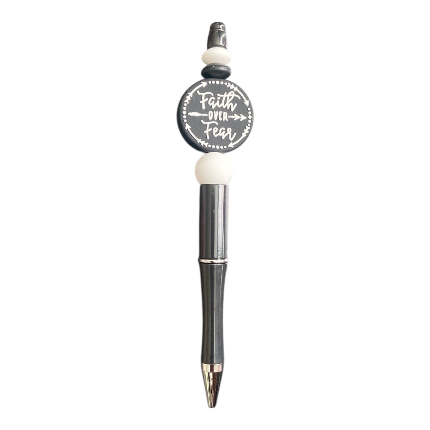 Faith over fear beaded pen