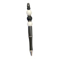 Black and white beaded pen