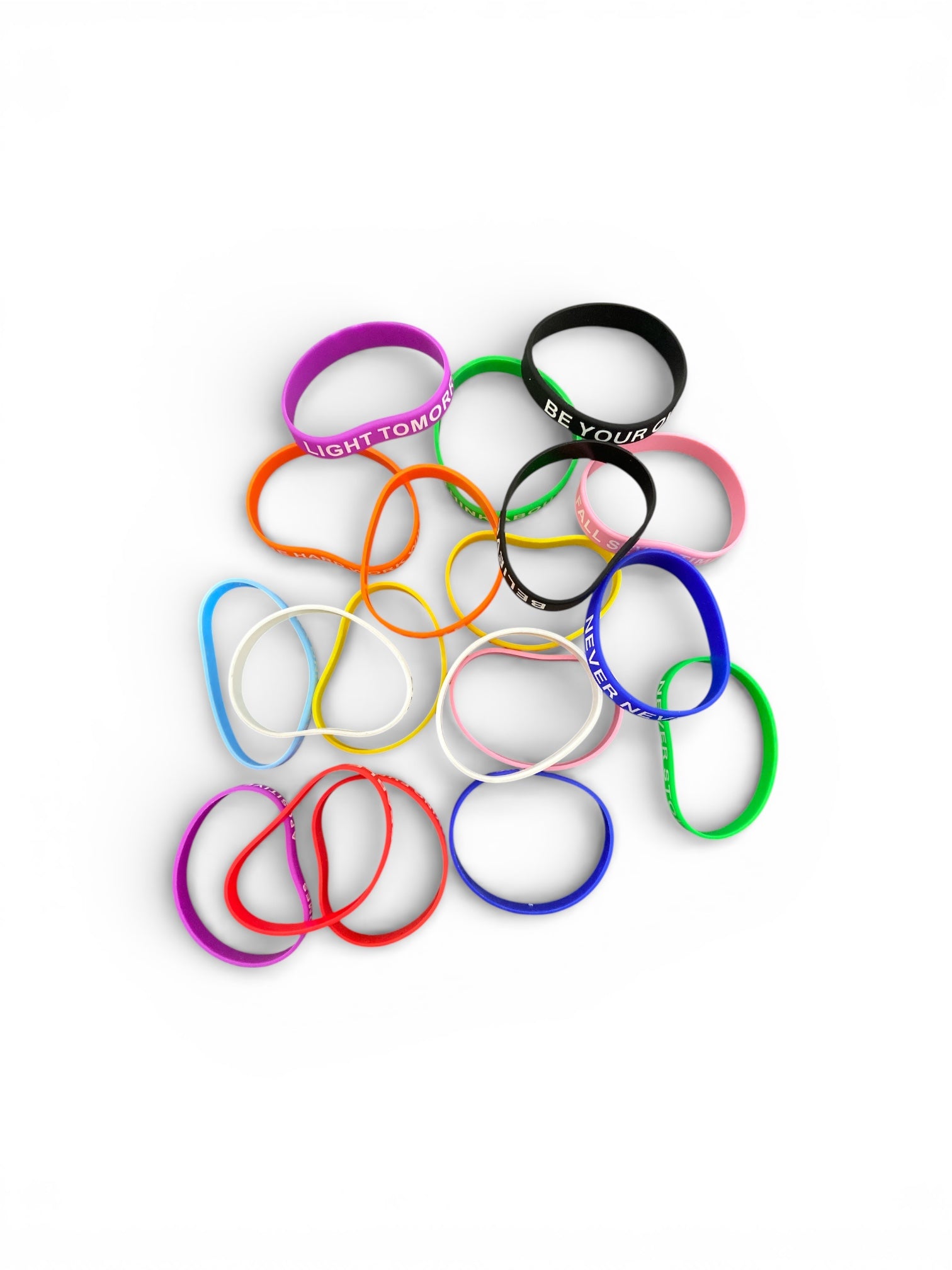 Motivational quotes rubber wristbands PT.2